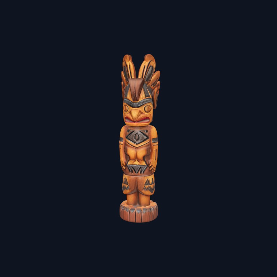 Totem Pole Model Pack with Tribal Details